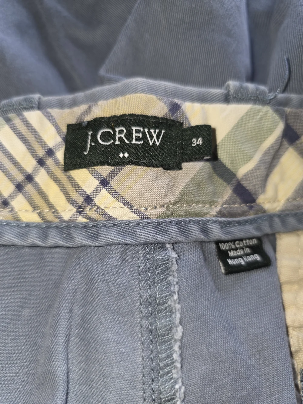J. Crew Men's Light Blue Flat Front Chino Shorts